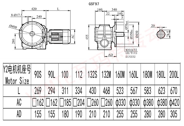 SF97減速機(jī)圖紙 SF97減速機(jī)圖紙