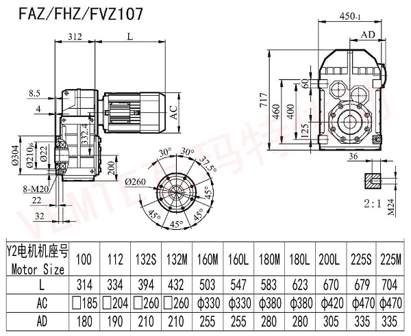 FAZ FHZ FVZ107減速機(jī)圖紙 FAZ FHZ FVZ107減速機(jī)圖紙