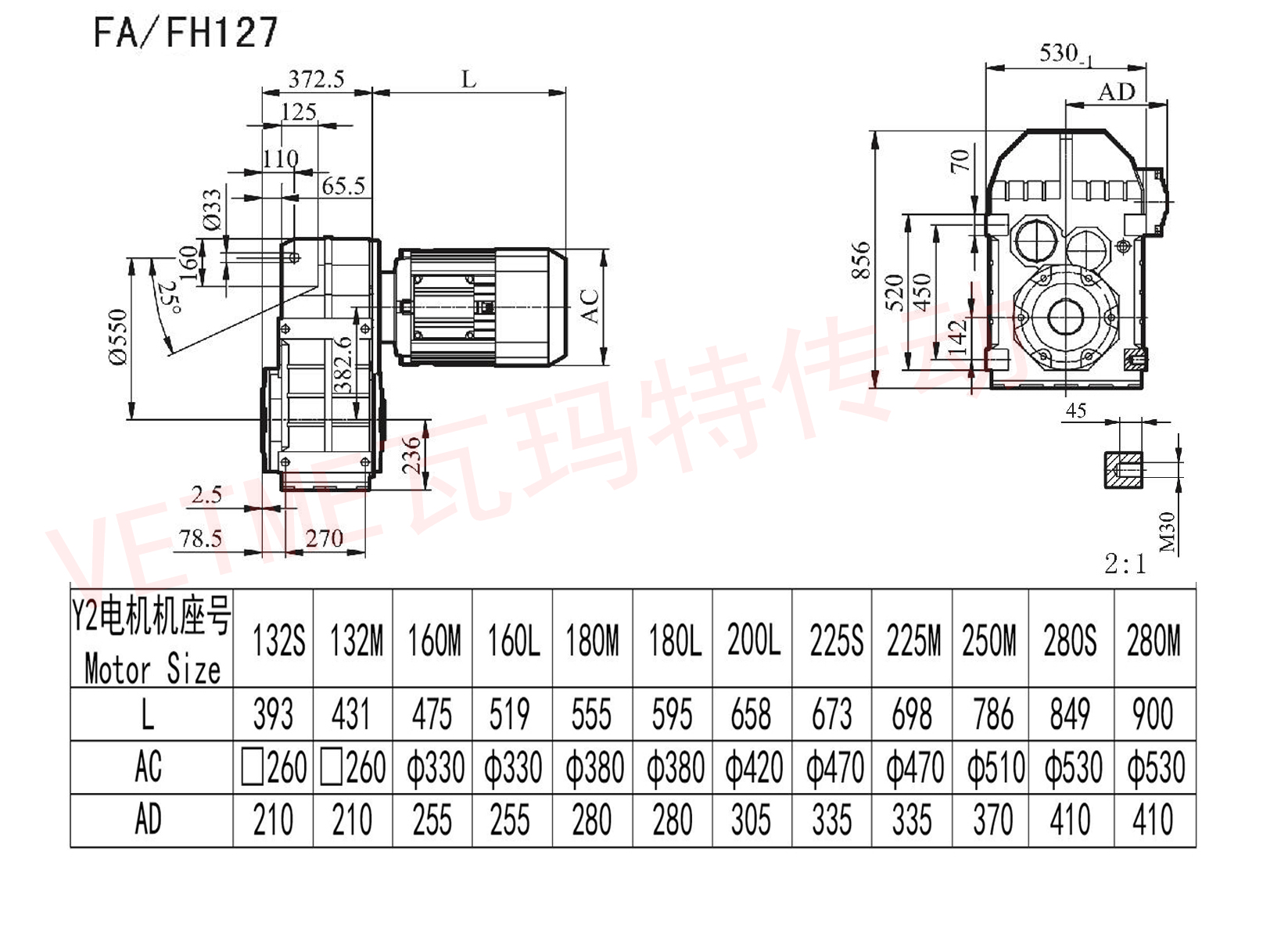 FA FH127減速機(jī)圖紙 FA FH127減速機(jī)圖紙
